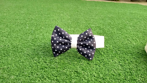 Bowtie - Navy with White Dots