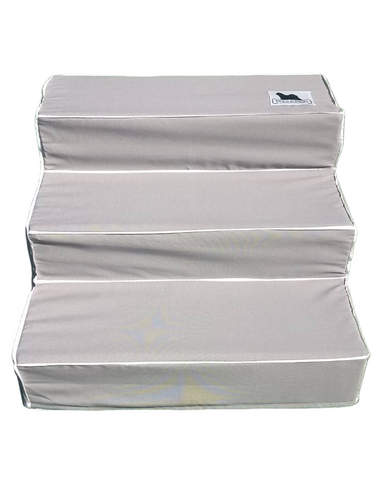 Pet Ladder L - Taupe with White Trim