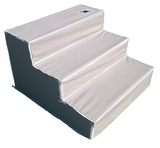 Pet Ladder L - Taupe with White Trim