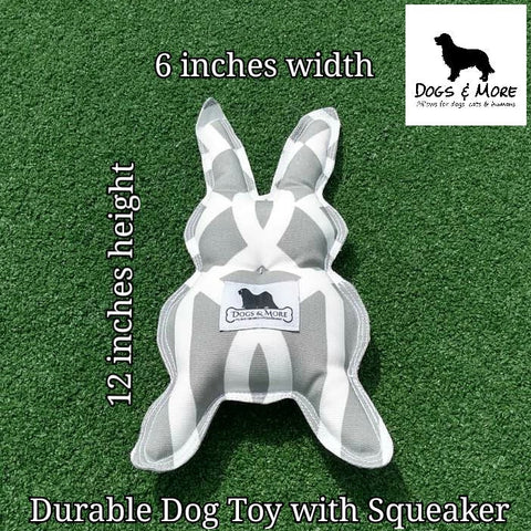 Bunny 12"  Durable Dog Toy with Squeaker